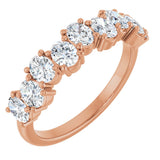 14K Gold Oval Lab-Grown Diamond Scattered Anniversary Band – 1 3/8 CTW - Rose Gold