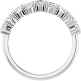 Platinum Oval Lab-Grown Diamond Scattered Anniversary Band – 1 3/8 CTW - view 2