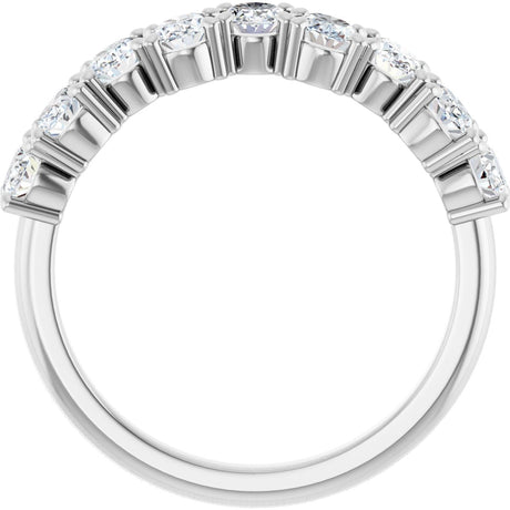 Platinum Oval Lab-Grown Diamond Scattered Anniversary Band – 1 3/8 CTW - view 2