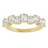 14K Gold Oval Lab-Grown Diamond Scattered Anniversary Band – 1 3/8 CTW - Yellow Gold - view 3