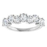 Platinum Oval Lab-Grown Diamond Scattered Anniversary Band – 1 3/8 CTW - view 3