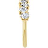 14K Gold Oval Lab-Grown Diamond Scattered Anniversary Band – 1 3/8 CTW - Yellow Gold - view 4