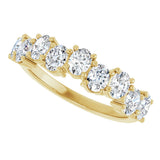 14K Gold Oval Lab-Grown Diamond Scattered Anniversary Band – 1 3/8 CTW - Yellow Gold - view 5