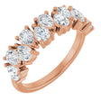 14K Gold Pear Lab-Grown Diamond Scattered Anniversary Band – 1 1/2 CTW - Rose Gold