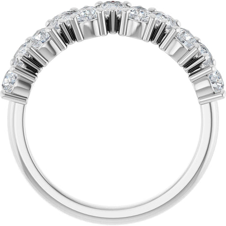 Platinum Pear Lab-Grown Diamond Scattered Anniversary Band – 1 1/2 CTW - view 2