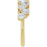 14K Gold Pear Lab-Grown Diamond Scattered Anniversary Band – 1 1/2 CTW - Yellow Gold - view 4