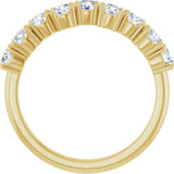 14K Gold Round Lab-Grown Diamond Scattered Anniversary Band – 1/2–9/10 CTW - Yellow Gold - view 2