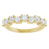 14K Gold Round Lab-Grown Diamond Scattered Anniversary Band – 1/2–9/10 CTW - Yellow Gold - view 3