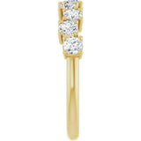 14K Gold Round Lab-Grown Diamond Scattered Anniversary Band – 1/2–9/10 CTW - Yellow Gold - view 4
