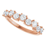 14K Gold Round Lab-Grown Diamond Scattered Anniversary Band – 1/2–9/10 CTW - Rose Gold - view 5