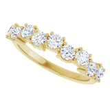 14K Gold Round Lab-Grown Diamond Scattered Anniversary Band – 1/2–9/10 CTW - Yellow Gold - view 5