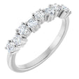 Platinum Round Natural Diamond Scattered Anniversary Band – 2.5 mm Stones