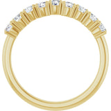 14K Gold Round Lab-Grown Diamond Scattered Anniversary Band – 1/2–9/10 CTW - Yellow Gold - view 2