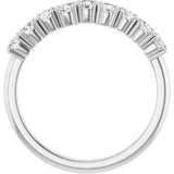 Platinum Round Lab-Grown Diamond Scattered Anniversary Band – 1/2 CTW - view 2