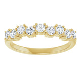 14K Gold Round Lab-Grown Diamond Scattered Anniversary Band – 1/2–9/10 CTW - Yellow Gold - view 3