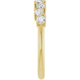 14K Gold Round Lab-Grown Diamond Scattered Anniversary Band – 1/2–9/10 CTW - Yellow Gold - view 4