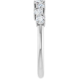Platinum Round Lab-Grown Diamond Scattered Anniversary Band – 1/2 CTW - view 4