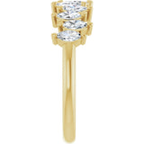 14K Gold Marquise Lab-Grown Diamond Scattered Anniversary Band – 3/4–1 3/8 CTW - Yellow Gold - view 4