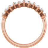 14K Gold Marquise Lab-Grown Diamond Scattered Anniversary Band – 3/4–1 3/8 CTW - Rose Gold - view 2