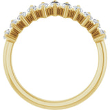 14K Gold Marquise Lab-Grown Diamond Scattered Anniversary Band – 3/4–1 3/8 CTW - Yellow Gold - view 2