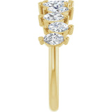 14K Gold Marquise Lab-Grown Diamond Scattered Anniversary Band – 3/4–1 3/8 CTW - Yellow Gold - view 4