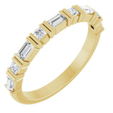 14K Gold Straight Baguette Lab-Grown Diamond Channel-Set Anniversary Band – 1/2 CTW - Yellow Gold