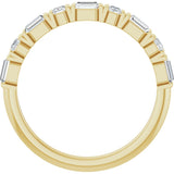 14K Gold Straight Baguette Lab-Grown Diamond Channel-Set Anniversary Band – 1/2 CTW - Yellow Gold - view 2