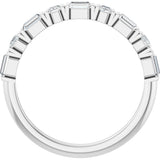 Platinum Straight Baguette Natural Diamond Channel-Set Anniversary Band – 3/8 CTW - view 2