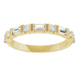 14K Gold Straight Baguette Lab-Grown Diamond Channel-Set Anniversary Band – 1/2 CTW - Yellow Gold - view 3