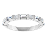 Platinum Straight Baguette Natural Diamond Channel-Set Anniversary Band – 3/8 CTW - view 3