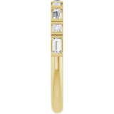 14K Gold Straight Baguette Lab-Grown Diamond Channel-Set Anniversary Band – 1/2 CTW - Yellow Gold - view 4