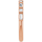 14K Gold Straight Baguette Lab-Grown Diamond Channel-Set Anniversary Band – 1/2 CTW - Rose Gold - view 4