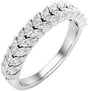 14K Gold Marquise Natural Diamond Double Row Anniversary Band – 7/8 CTW - White Gold