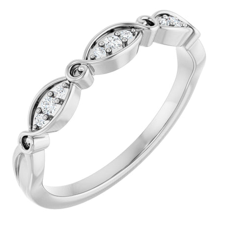 Platinum Round Lab-Grown Diamond Anniversary Band – 1.5 mm Stones (1/10 CTW)