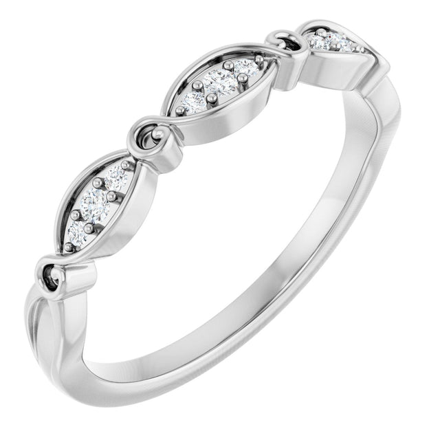 Platinum Round Lab-Grown Diamond Anniversary Band – 1.5 mm Stones (1/10 CTW)