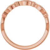 14K Gold Round Lab-Grown Diamond Anniversary Band – 1.5 mm Stones (1/10 CTW) - Rose Gold - view 2