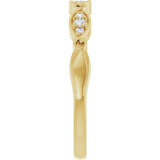 14K Gold Round Natural Diamond Anniversary Band – .06 CTW - Yellow Gold - view 3