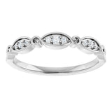 Platinum Round Lab-Grown Diamond Anniversary Band – 1.5 mm Stones (1/10 CTW) - view 3