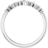 Platinum Pear Lab-Grown Diamond Anniversary Band – 3x2 mm Stones - view 2