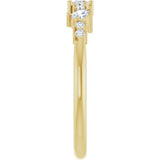 14K Gold Pear Lab-Grown Diamond Anniversary Band – 3x2 mm Stones - Yellow Gold - view 4