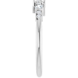 Platinum Pear Natural Diamond Anniversary Band – 1/4 CTW - view 3