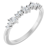 Platinum Pear Lab-Grown Diamond Anniversary Band – 3x2 mm Stones