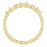 14K Gold Tapered Baguette Natural Diamond Anniversary Band – 1/3 CTW - Yellow Gold - view 2
