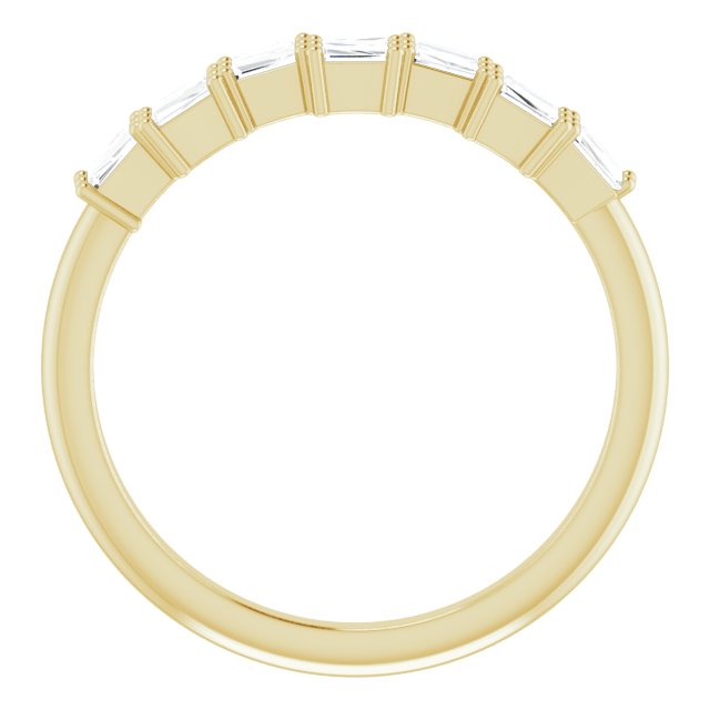 14K Gold Tapered Baguette Natural Diamond Anniversary Band – 1/3 CTW - Yellow Gold - view 2