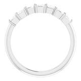 Platinum Tapered Baguette Natural Diamond Anniversary Band – 1/3 CTW - view 2