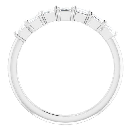 Platinum Tapered Baguette Natural Diamond Anniversary Band – 1/3 CTW - view 2