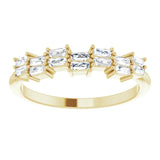 14K Gold Tapered Baguette Natural Diamond Anniversary Band – 1/3 CTW - Yellow Gold - view 3