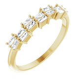 14K Gold Tapered Baguette Natural Diamond Anniversary Band – 1/3 CTW - Yellow Gold