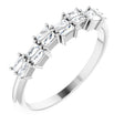Platinum Tapered Baguette Natural Diamond Anniversary Band – 1/3 CTW