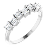 Platinum Tapered Baguette Natural Diamond Anniversary Band – 1/3 CTW